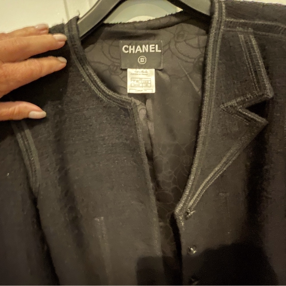 Authentic and Classic Chanel Jacket iconic black boucle